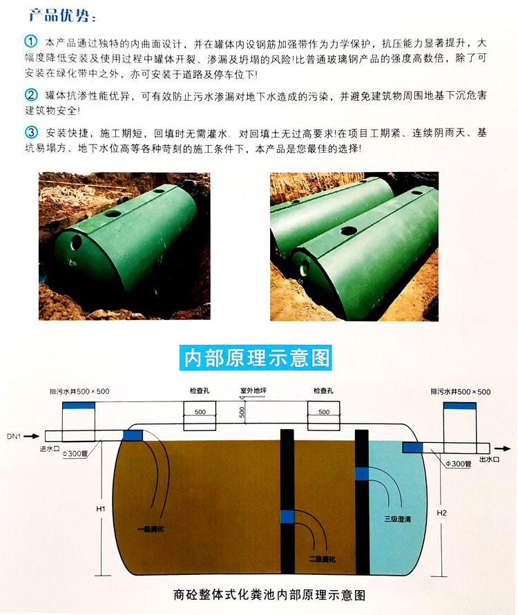 东方玻璃钢化粪池